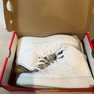 White Nike Air Force 1 Hightop Men’s 10